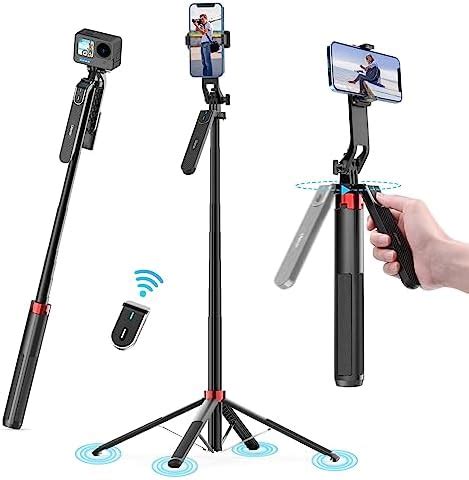 ULANZI MA09 Extendable Phone Tripod, 71" Selfie Stick Phone Vlog Tripod ...