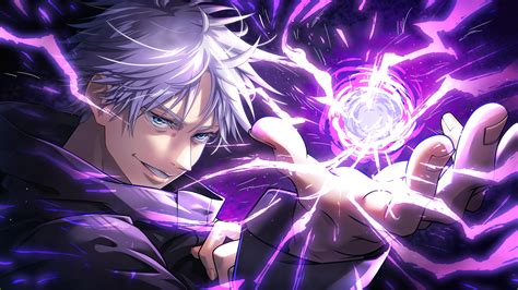 satoru gojo, hollow purple, jujutsu kaisen, 呪術廻戦, 4k, pc, HD Wallpaper ...