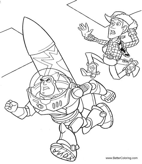 Buzz Lightyear Coloring Pages Running - Free Printable Coloring Pages