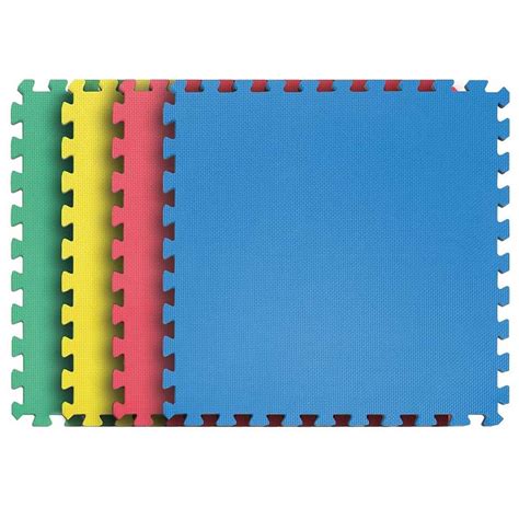 De Jure Fitness EVA Interlocking Play Mat Tiles - 21 x 21 inch 10mm ...