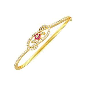Buy Gold Plated American Diamond Openable Kada For women. at Amazon.in