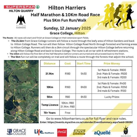 Hilton Harriers Half Marathon 2025 Road Race, Grace College, Hilton, 12 ...
