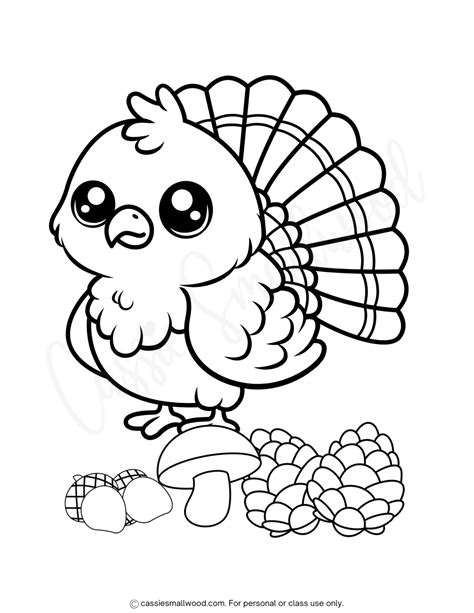 24 CUTE Turkey Coloring Pages - Cassie Smallwood