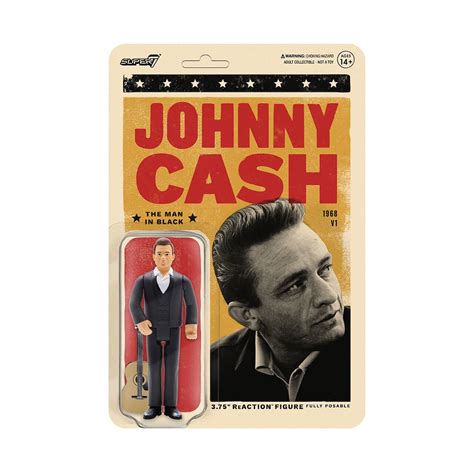 Super7 (スーパーセブン) Johnny Cash ReAction Figure The Man In Black / Super 7 ...