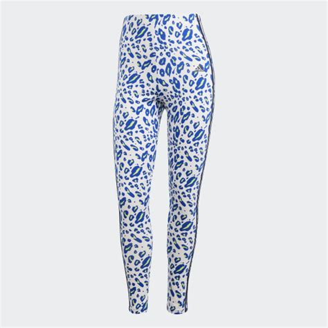 adidas Essentials 3-Stripes Animal Print Leggings - White | adidas India