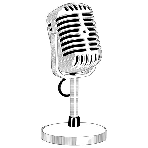 Vintage Microphone Sketch