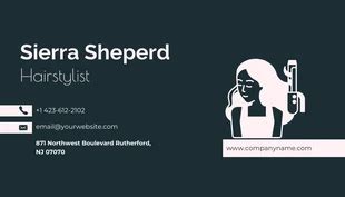 Hair Salon Business Card Design 的图像结果