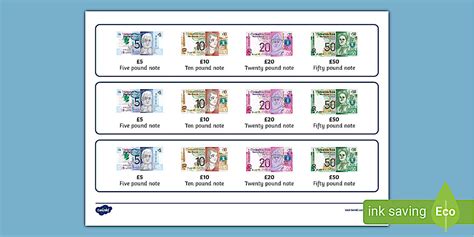 Scottish Bank Notes Money Strips