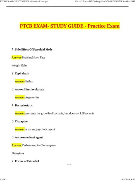 PTCB BUNDLED EXAMS PTCB Study Guide PTCB Immunization Certificate, PTCB ...