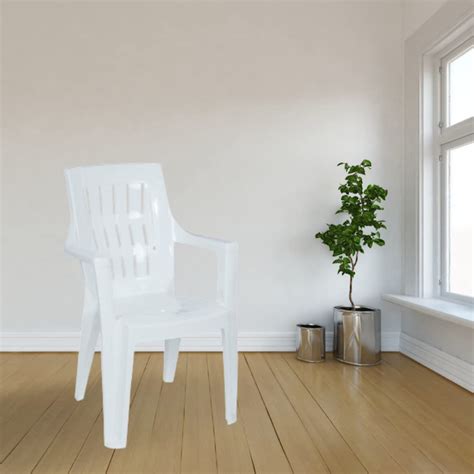 ITALICA Premium Plastic Arm Chair for Home, Office, Living Room/Glossy ...