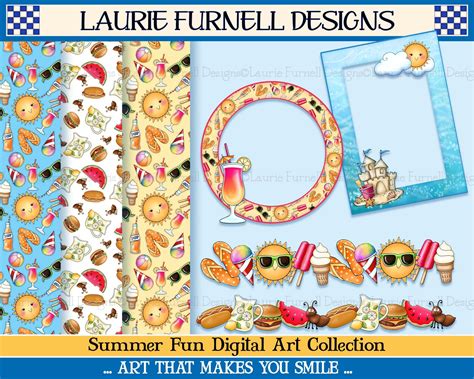 Summer Clip Art/ Summer Fun Clip Art/ Beach Clip Art/ BBQ Clip Art ...