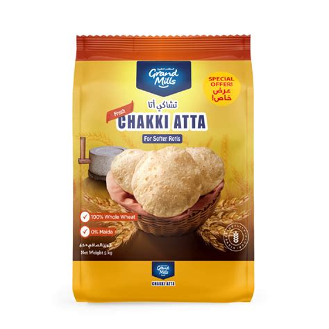 Grand Mills Chakki Atta Flour 5 kg Online at Best Price | Lulu UAE