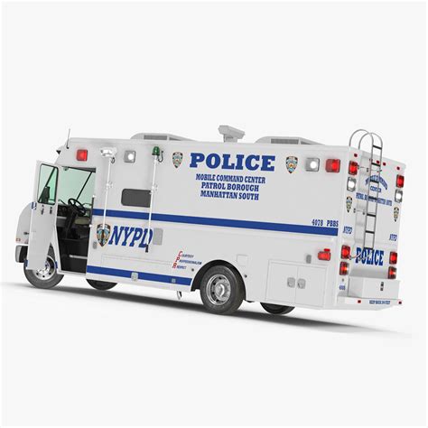 NYPD Mobile Command Center Lights On Rigged for Maya 3D | 3D Molier ...
