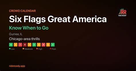 Six Flags Great America Crowd Calendar 2026