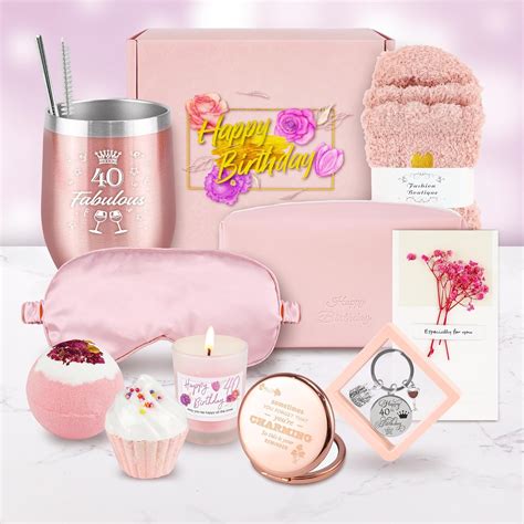 Amazon.com | 40th Birthday Gifts for Women, Happy Birthday Gifts Basket ...