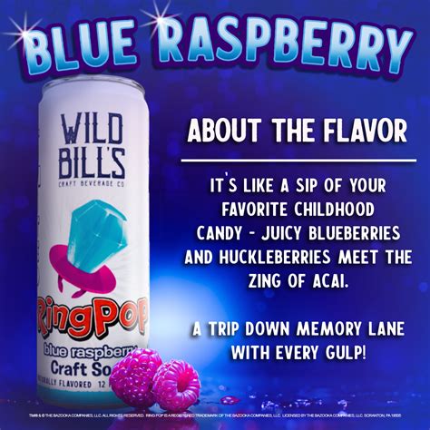 Blue Raspberry Ring Pop | Premium Cane Sugar Soda Pop | Fruity Flavor ...