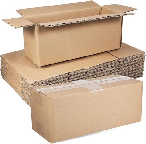 VILLCASE Cajas de cartón corrugado de 12 x 5 x 5 pulgadas, paquete de ...