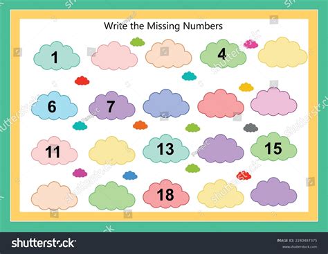 Write The Missing Numbers 1 To 20