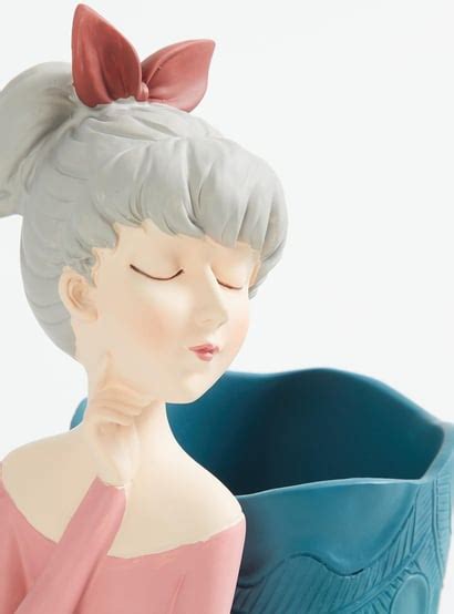 Buy Souvenir Polyresin Lady Figurine with Pen Holder from Home Centre ...