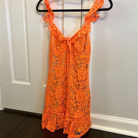 Majorelle Women's Orange Dress | Depop