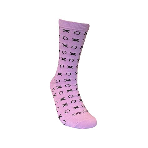 Hugs and Kisses (xoxo) Love Patterned Socks from the Sock Panda