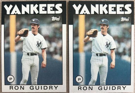 Ron Guidry #610 Prices | 1986 Topps | Baseball Cards
