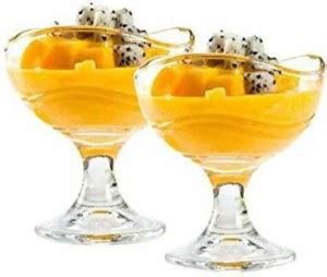 T R Creation Glass Dessert Bowl Ice Cream Serving Cup Bowls Set, 180 ml ...