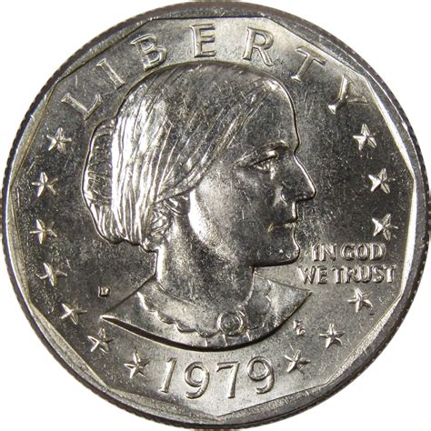 1979 D Susan B Anthony Dollar BU Uncirculated Mint State SBA $1 US Coi ...