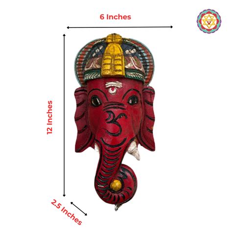 Lord Ganesha Wall Mask – Wooden Decor | Pretty Homes India