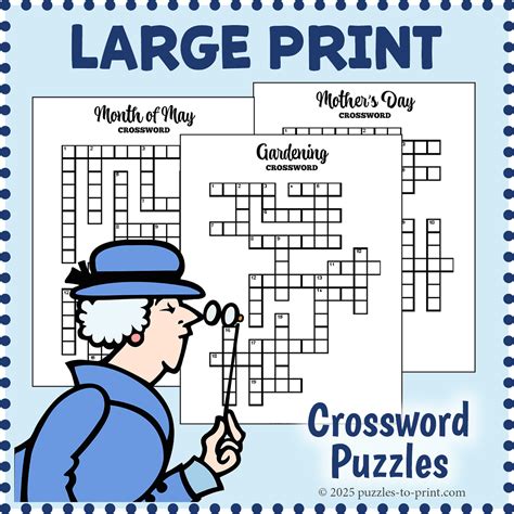 Large Print Crossword Puzzles