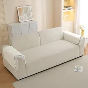 HOKIPO 'French Classic Frill' Wavy Anti-Slip Sofa Armrest Cover with ...