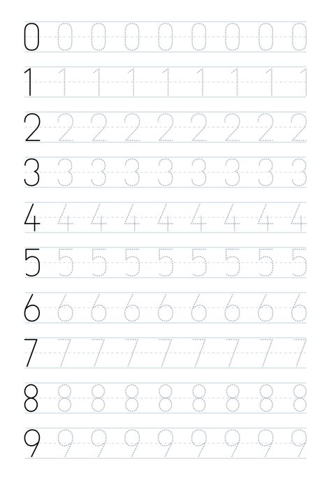 Free Number Tracing Worksheets 1 50 - Free Worksheets Printable