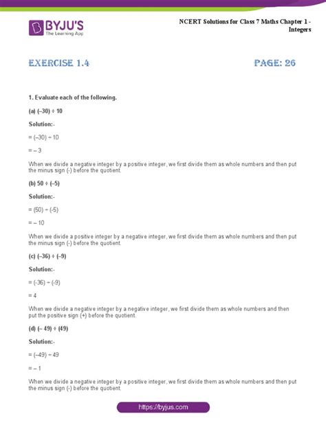 Image result for Class 7 Math Solution Chapter 1 Exercise 1.4