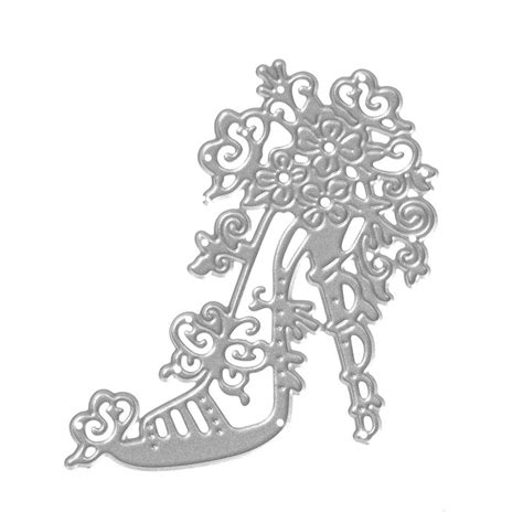 Buy Prosperveil 1pc High Heel Shoes Dies Stencil Craft Embossing Cut ...