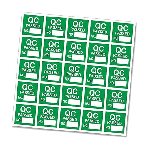PG Creations QC Passed Stickers for Quality Check, Small Size 20x20 mm ...