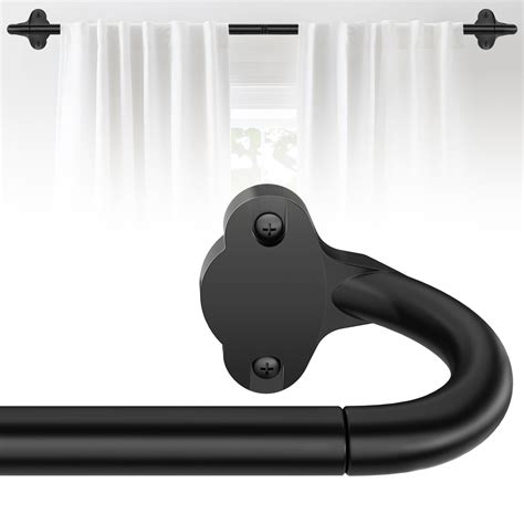 JRZOO Wrap Around Curtain Rod 36 to 88 Inch(4-7 Feet), 5/8'' Adjustable ...