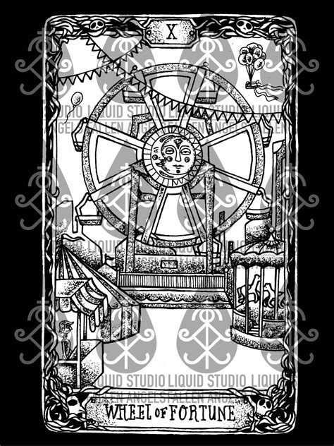 Tarot Card 11 X 17 Print “THE WHEEL of FORTUNE” - Etsy