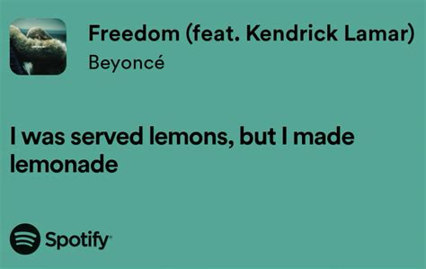 Beyoncé - Freedom | Beyonce lyrics, Beyonce lemonade album, Beyonce ...