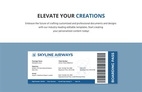 Editable Airline Ticket Template in Word - Download | Template.net