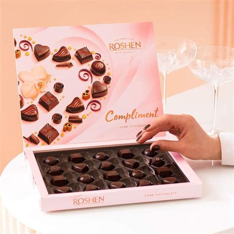 Buy Roshen Compliment Assorted Dark Chocolates with 4 Flavors, Walnut ...