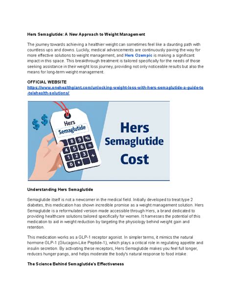 Hers Semaglutide - Luckily, medical advancements are continuously ...