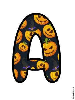 Halloween, Jack-O-Lantern Bulletin Board Letters, Halloween, Jack-O ...