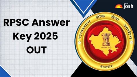 RPSC Answer Key 2025 OUT: डाउनलोड करें आरपीएससी उत्तर कुंजी PDF