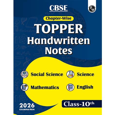 PW CBSE Chapterwise Class 10 Topper Handwritten Notes