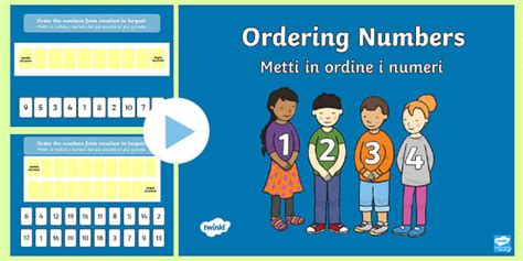 Ordering Numbers 0-10 and 0-20 PowerPoint English/Italian - Ordering ...