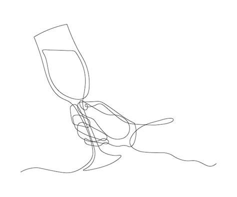 Abstract hand with a glass of champagne or wine holiday toast ...