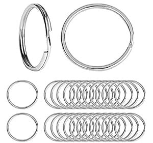DIY Crafts Pack of 100 - PCS Key Chain Ring Metal Split Ring for Dog ...