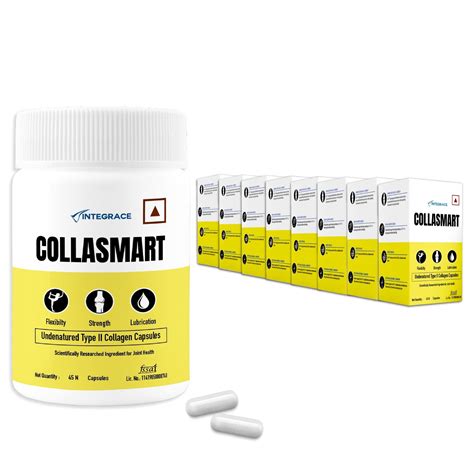 Collasmart UC-II Undenatured Type II Collagen Capsules | Pack of 8 x 45 ...