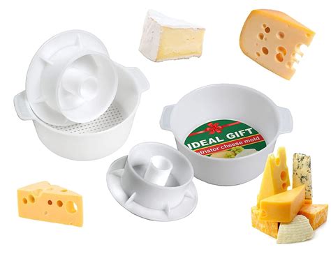 Buy 2 pcs Cheesemaking Kit Butter Punched Сheese Maker Press Strainer ...