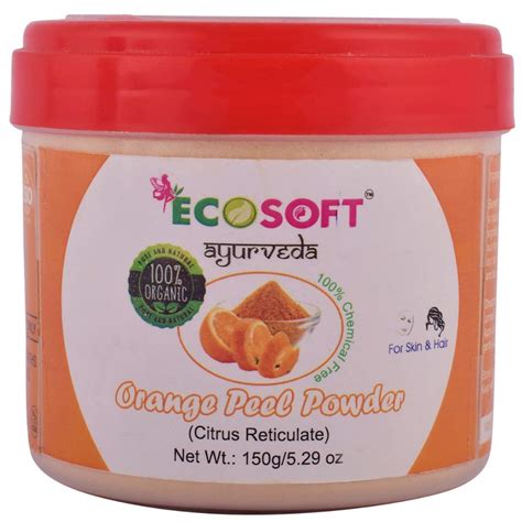 ECOSOFT AYURVEDA 100% Pure & Natural (ORGANIC) Orange Peel Powder ...